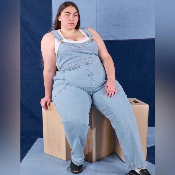 Big Bud Press Indigo Denim Original Overalls 100% Cotton Light Wash 2XL EUC - Picture 9 of 10